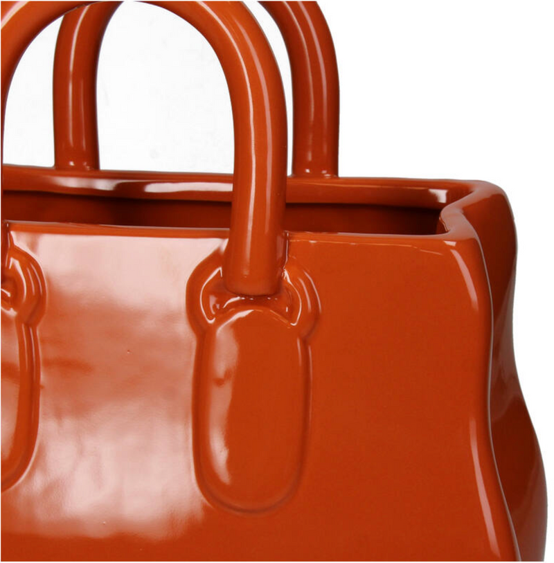 Vase sac à main orange