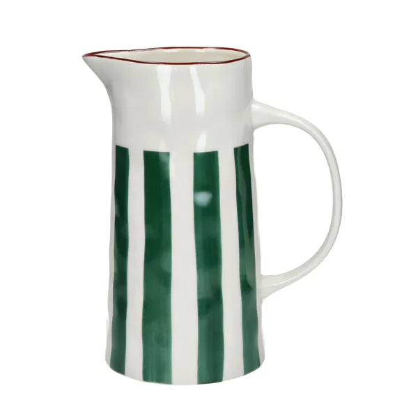 Grand pichet rayé vert