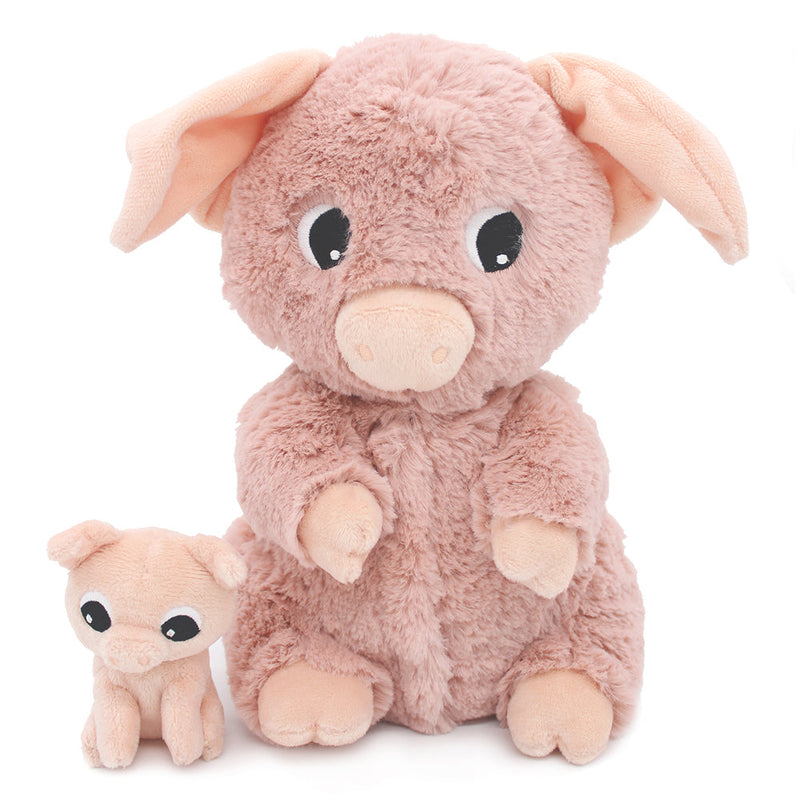 Peluche cochon maman et son bébé