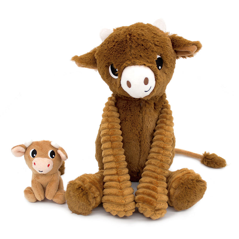 Peluche vache maman et son bébé