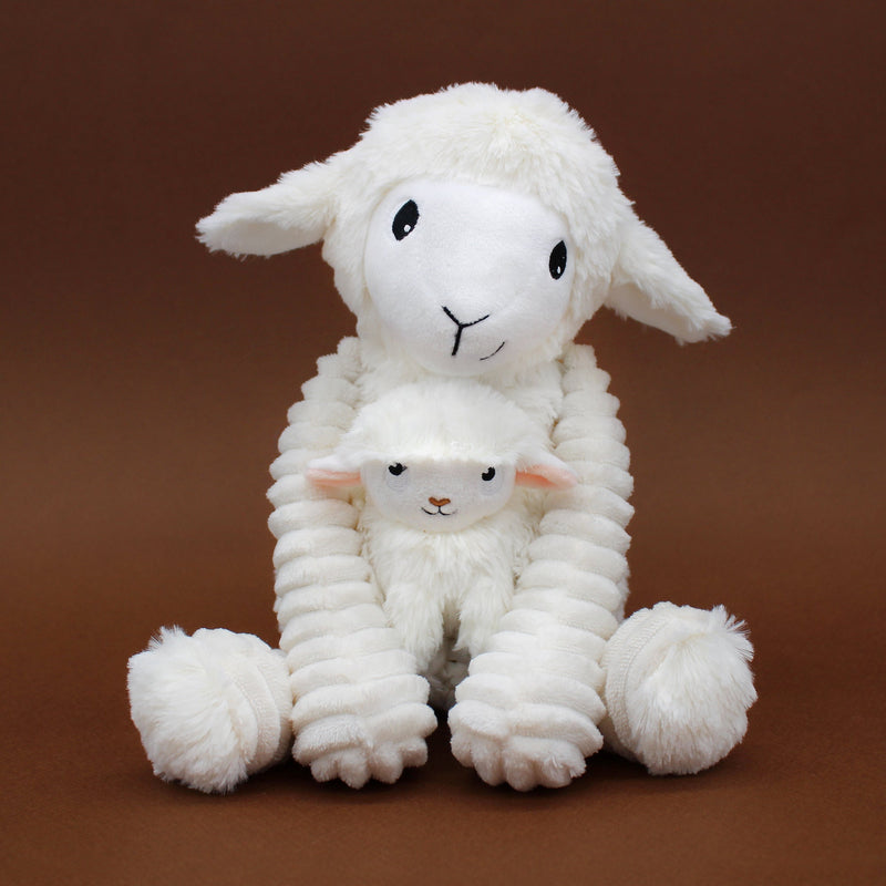 Peluche mouton maman et son bébé