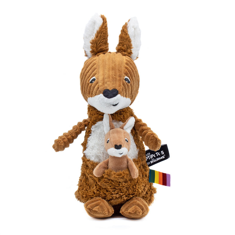 Peluche kangourou maman et son bébé