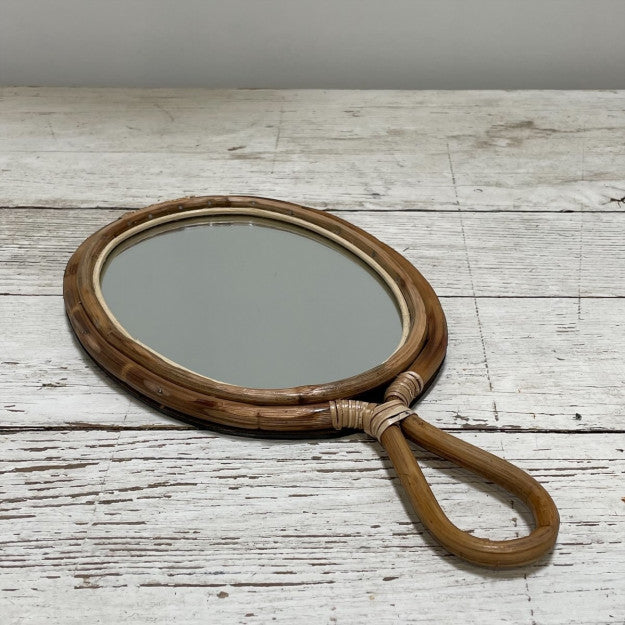 Miroir rotin ovale