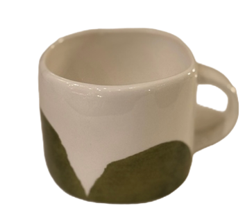 Tasse à café tâches vertes