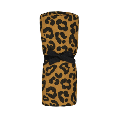 Chèche / Lange imprimé léopard caramel