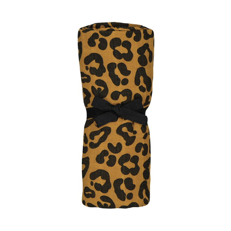 Chèche / Lange imprimé léopard caramel
