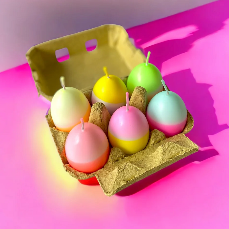 Bougies colorées œuf