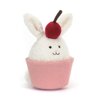 Peluche lapin cupcake