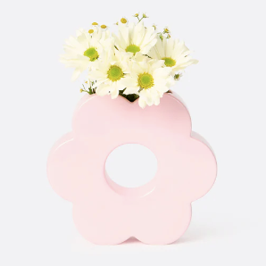 Vase fleur rose