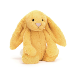 Peluche lapin jaune