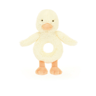 Peluche hochet canard