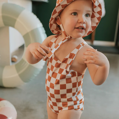 Maillot de bain une pièce carreaux