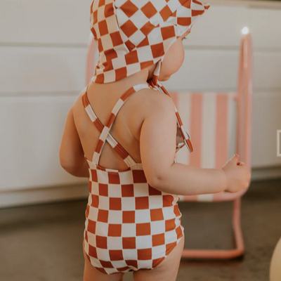 Maillot de bain une pièce carreaux