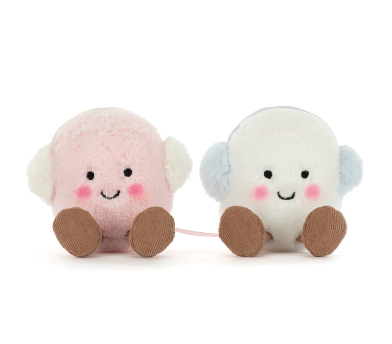 Peluche duo de marshmallows ski