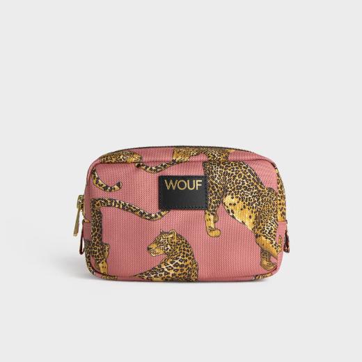 Trousse maquillage léopard et rose