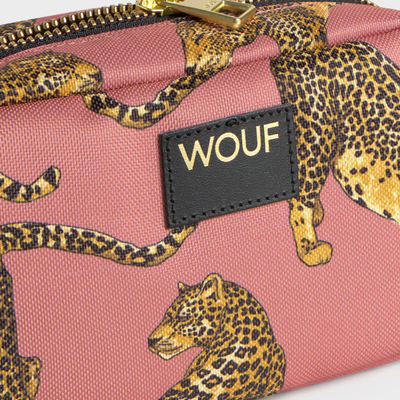 Trousse maquillage léopard et rose