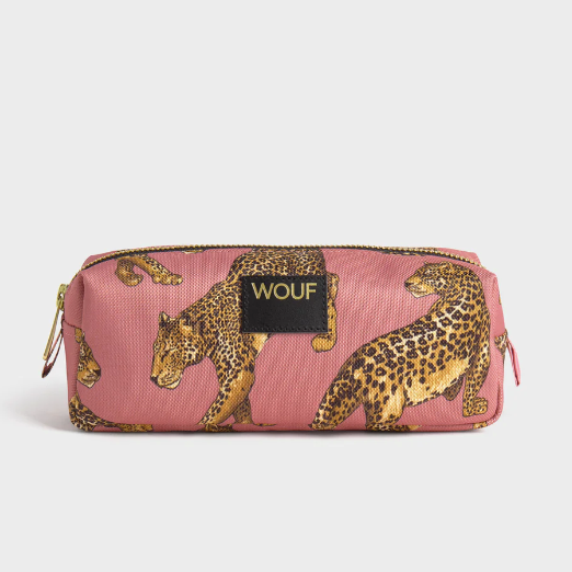 Trousse à crayons léopard et rose