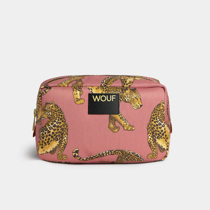 Trousse de toilette léopard et rose