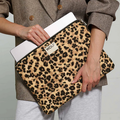Pochette d'ordinateur léopard