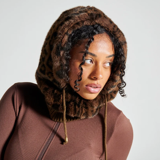 Cagoule léopard marron