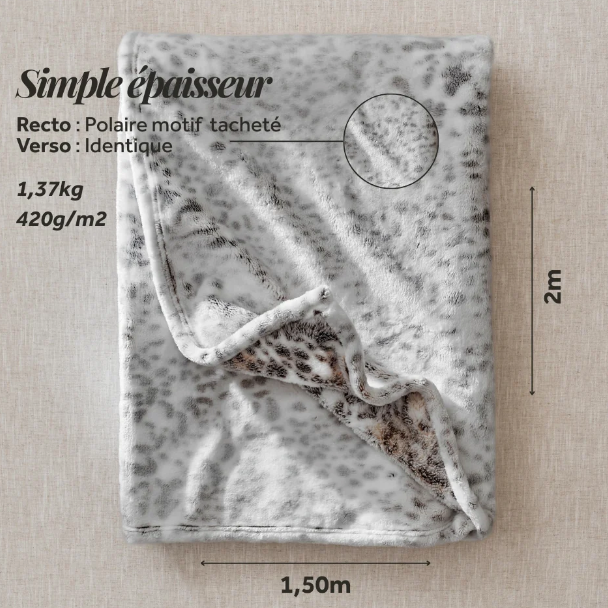 Plaid léopard blanc