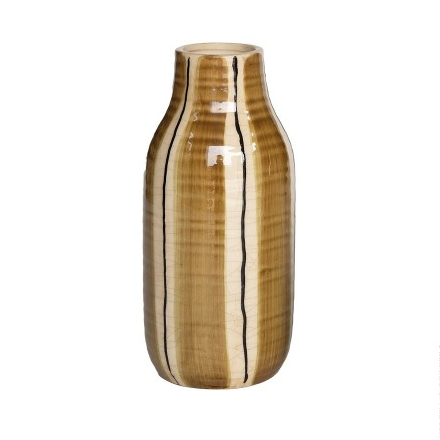 Vase rayures camel et noir