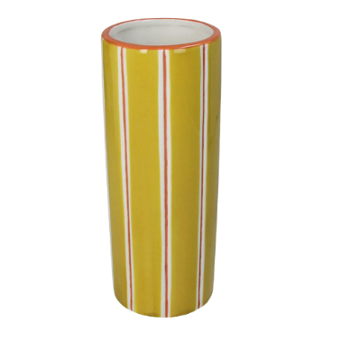 Vase à rayures moutarde
