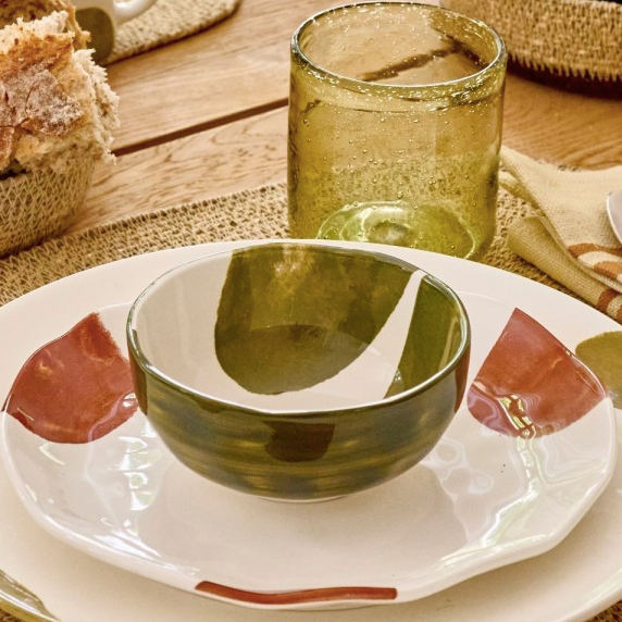 Petit bol tâches vertes