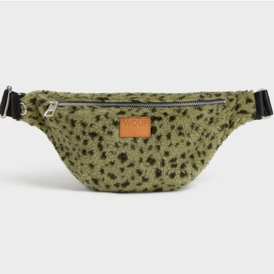 Sac banane léopard vert