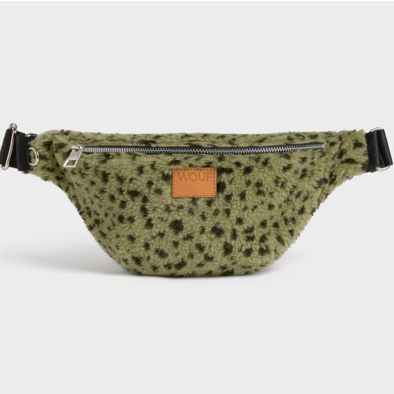 Sac banane léopard vert