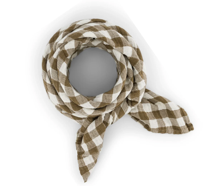 Lange vichy blanc et marron