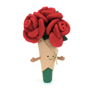 Peluche bouquet rose