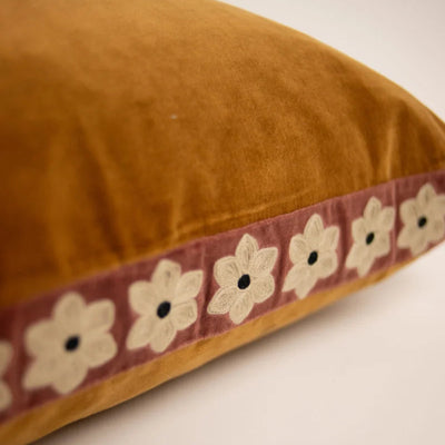 Coussin à Fleurs en coton