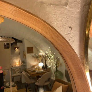 Miroir bords chêne biseautés