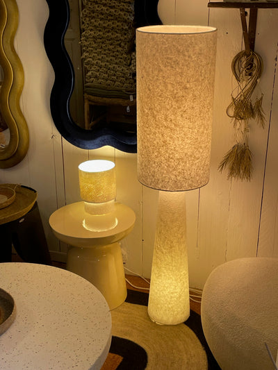 Lampadaire Blanc papier mâché