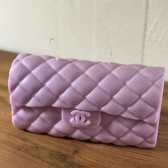 Bougie grand sac à main matelassé