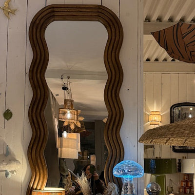 Miroir vertical en bois