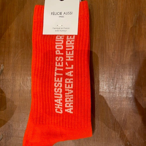 Chaussettes rouge pour arriver à l&