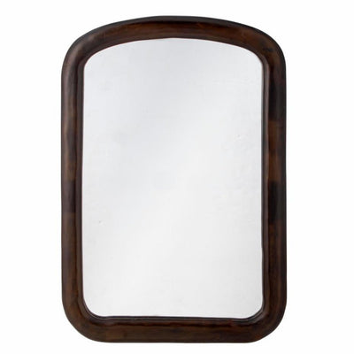 Grand miroir arrondi design bois flotté couleur gris Roy - GdeGdesign