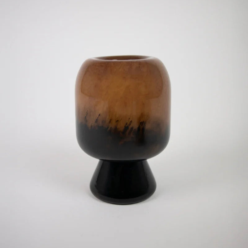Vase tie&dye marron - M