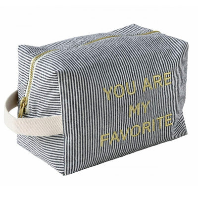Trousse cube rayures "Favorite"