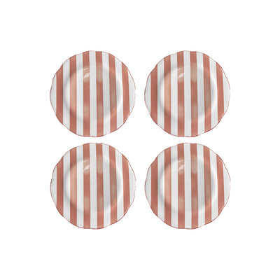 Set de 4 petites assiettes roses