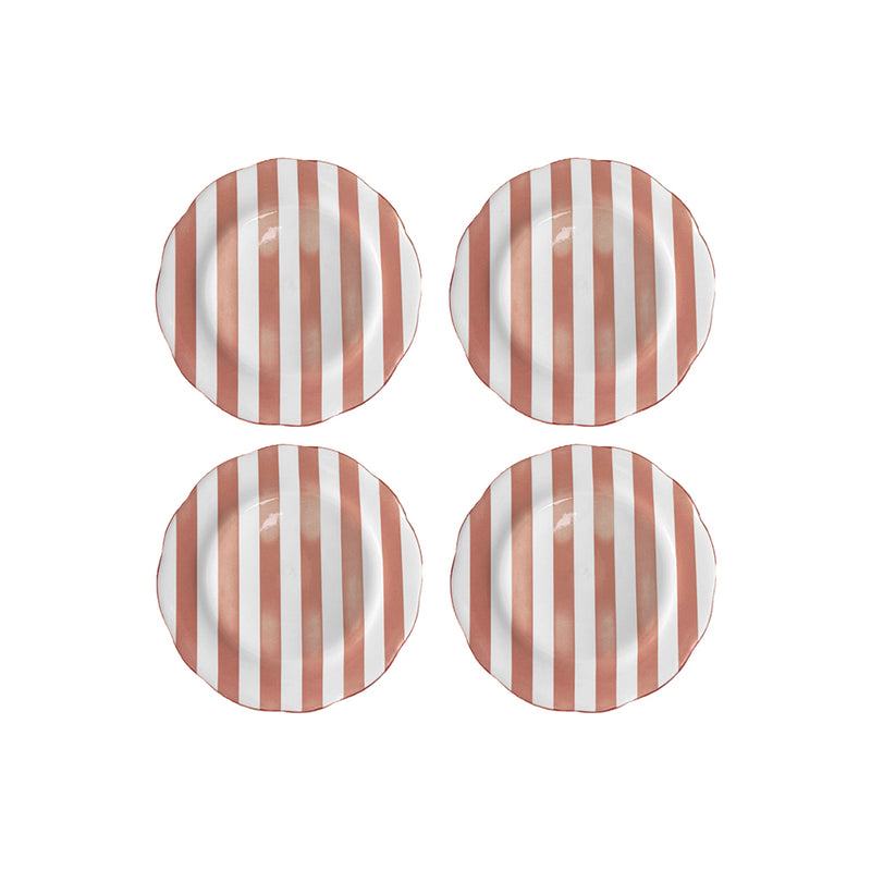 Set de 4 petites assiettes roses