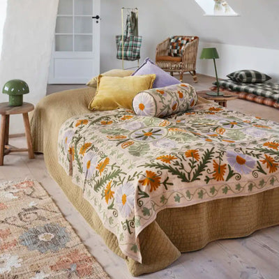 Plaid à motifs fleuris