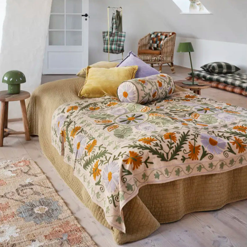 Plaid à motifs fleuris
