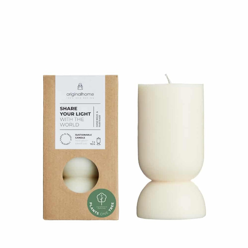 Bougie colonne blanche - S