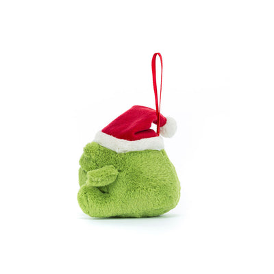 Peluche décoration de noël grenouille