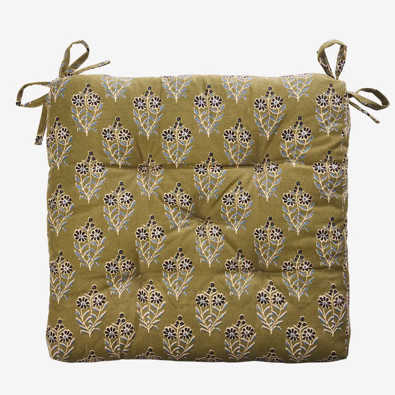 Coussin de chaise Olive en coton