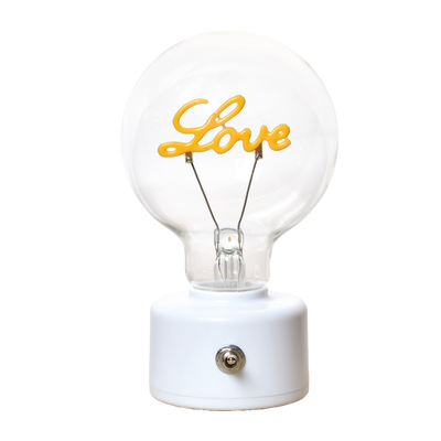 Petite lampe ampoule LED à message