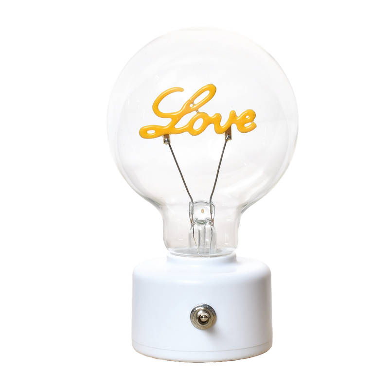Petite lampe ampoule LED à message